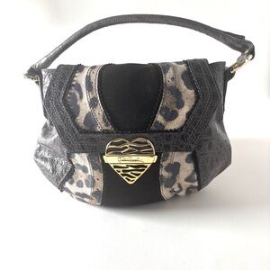 Just Cavalli Black and Gray Shoulder Bag